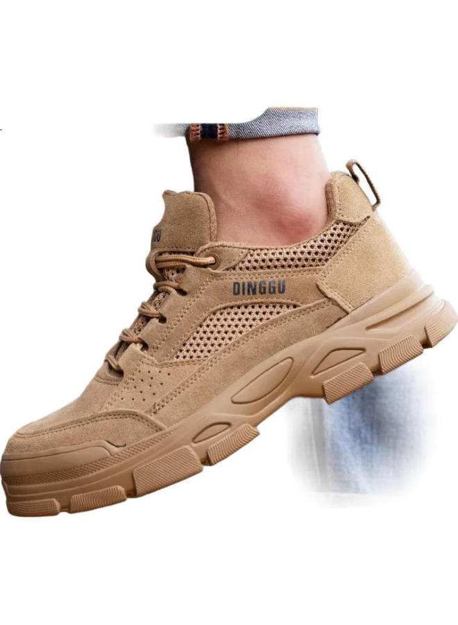 Dinggu Men'S Steel Toe Work Shoes, Four Seasons Anti-Slip Wear-Resistant Anti-Smashing Anti-Stab Steel Toe Construction Site Work Shoes Jd1183Zw45 - Image 2