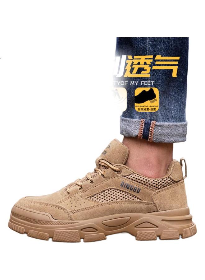 Dinggu Men'S Steel Toe Work Shoes, Four Seasons Anti-Slip Wear-Resistant Anti-Smashing Anti-Stab Steel Toe Construction Site Work Shoes Jd1183Zw45 - Image 3