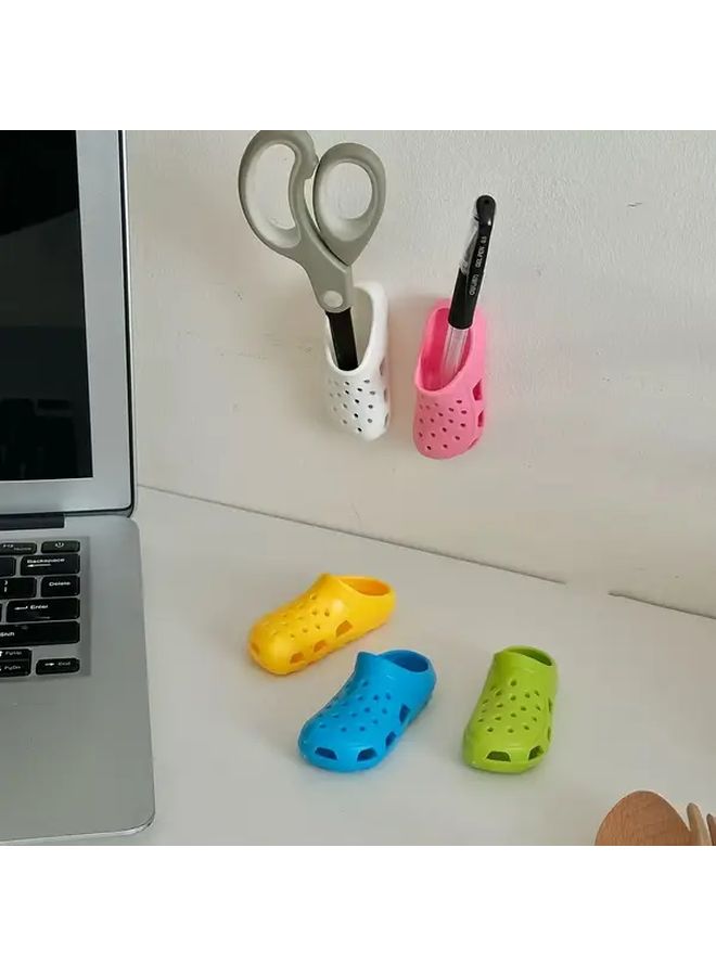 2 Pieces Mini Slippers and Toothbrush Storage Box No Drill Suction Cup Organizer - Image 1