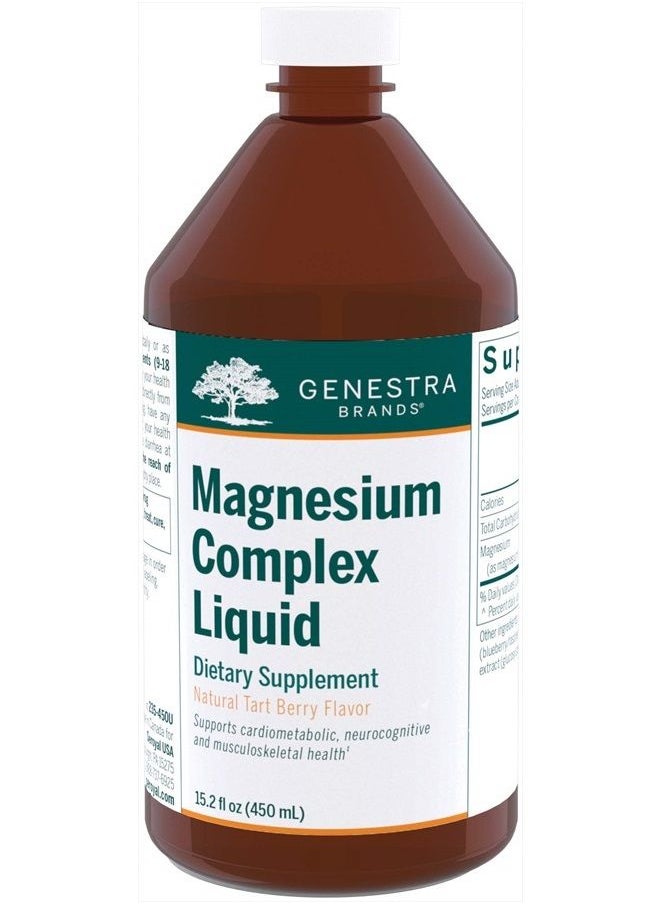 Genestra Brands - Magnesium Complex Liquid | Combination of Three Organic Magnesium Sources | 15.2 fl oz - Image 1