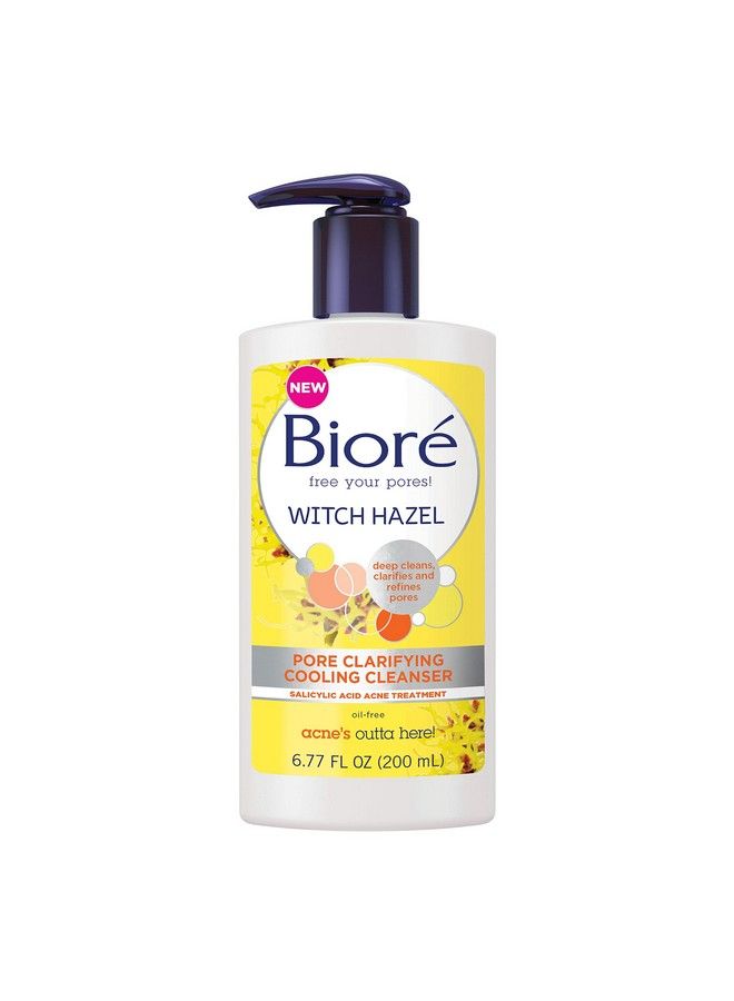 Bioré Witch Hazel Pore Clarifying Acne Face Wash Exfoliating Facial Cleanser 2% Salicylic Acid Acne Treatment For Acne Prone Oily Skin 6.77 Ounce - Image 1
