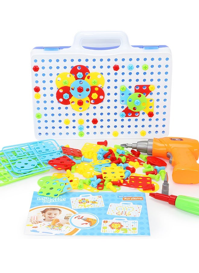 MEBEGIN - 237 PCS 3D Pegboard Set with Storage Box, Fun Puzzle Toy, Educational Colourful Jigsaw Puzzle, Creative DIY Mosaic Toys, Made of High-quality Eco-friendly ABS Plastic, Ideal Gift for Kids Aged 3+ - Image 1