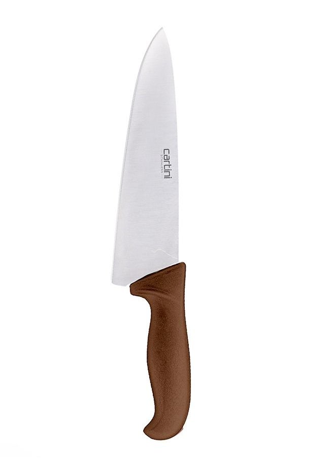 Godrej Cartini - Godrej Cartini Classic Chef  Knife, Stainless Steel Heavy Duty  Slicing and Dicing Meat, 8"-Brown - Image 1