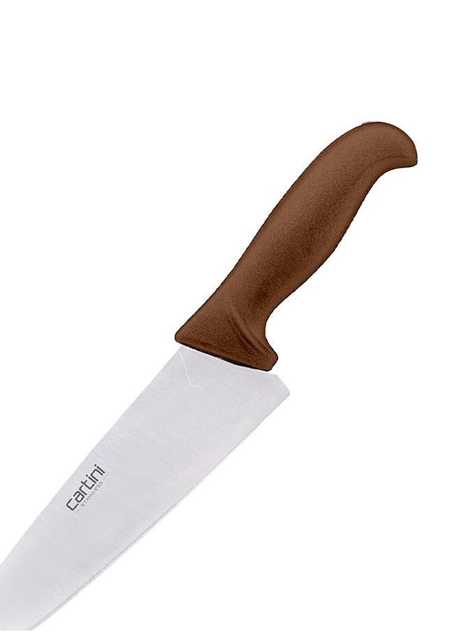 Godrej Cartini - Godrej Cartini Classic Chef  Knife, Stainless Steel Heavy Duty  Slicing and Dicing Meat, 8"-Brown - Image 1