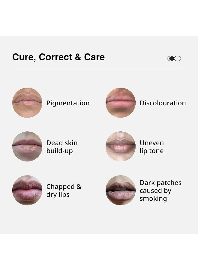 Cureskin مقشر شفاه مبيض للرجال والنساء، يقشر ويضيء مع مسحوق قشر الجوز، الشمندر وسكوالان، مقشر شفاه للشفاه الداكنة لتفتيحها إلى اللون الوردي - Image 4
