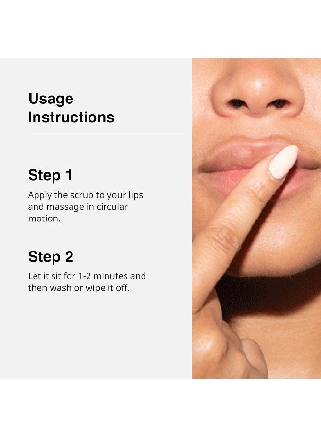 Cureskin مقشر شفاه مبيض للرجال والنساء، يقشر ويضيء مع مسحوق قشر الجوز، الشمندر وسكوالان، مقشر شفاه للشفاه الداكنة لتفتيحها إلى اللون الوردي - Image 5