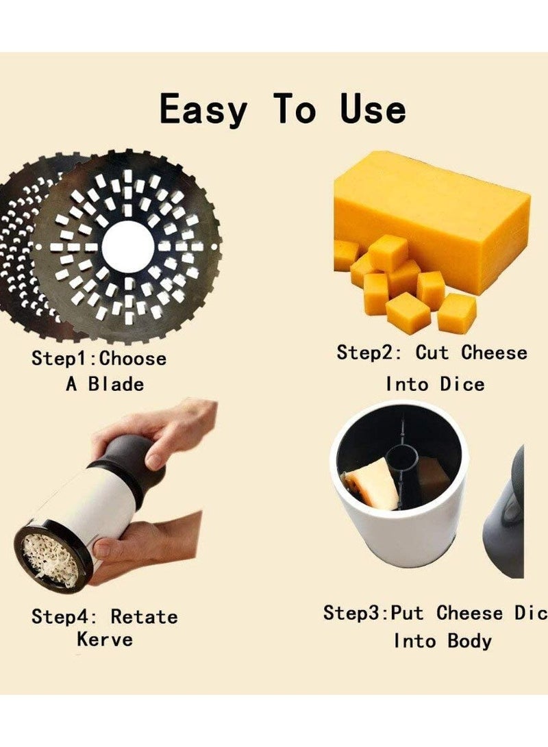 SOLARAE Stainless Steel Cheese Slicer with 2 Sharp Blades, Kitchen Tool Good Helper for Grate Cheese, Butter, Vegetables, Bread Grater, - Image 5