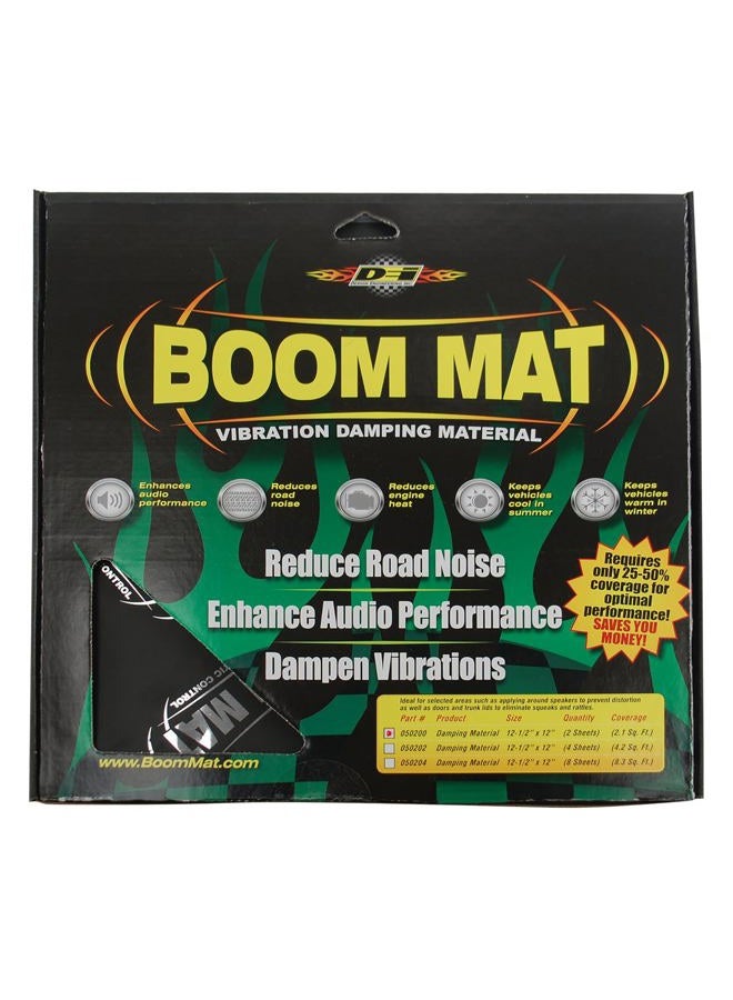 Design Engineering 050204 Boom Mat Sound 2mm Damping Material with Adhesive Backing, 12" x 12.5" (Pack of 8) - Image 1