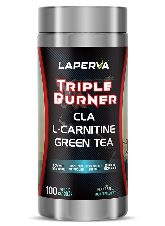 Laperva Triple Burner Cla - L Carnitine - Green Tea, 100 Veggie Capsules 