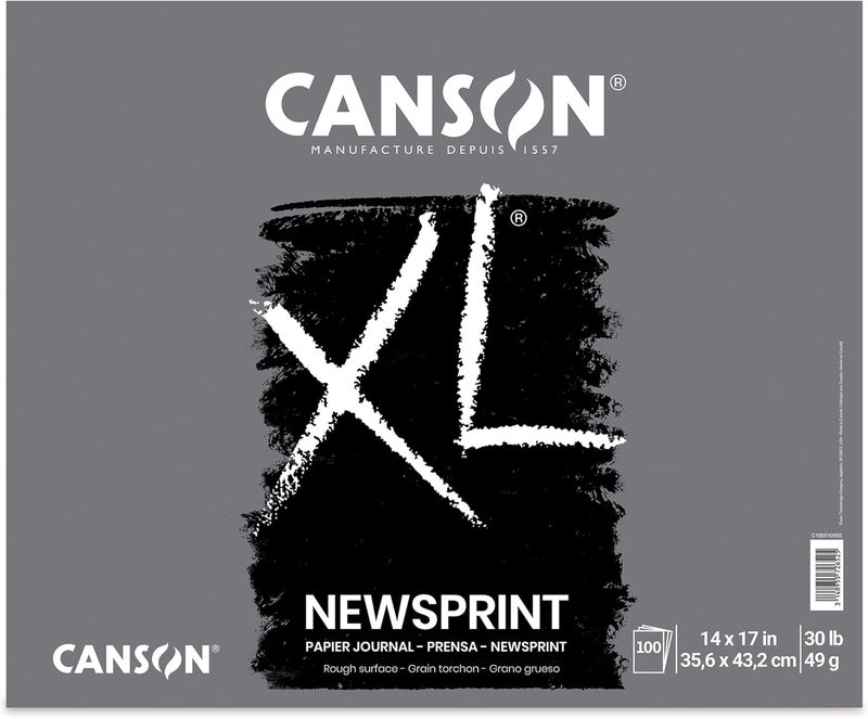 Canson C702274 Biggie 14 x 17 Newsprint 100Sheet Pad