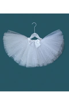 Generic Tutu Skirt 50s Vintage Ballet Bubble Dance Skirts Tulle Tutu Skirt Costume for Cosplay Party White  - Image 1