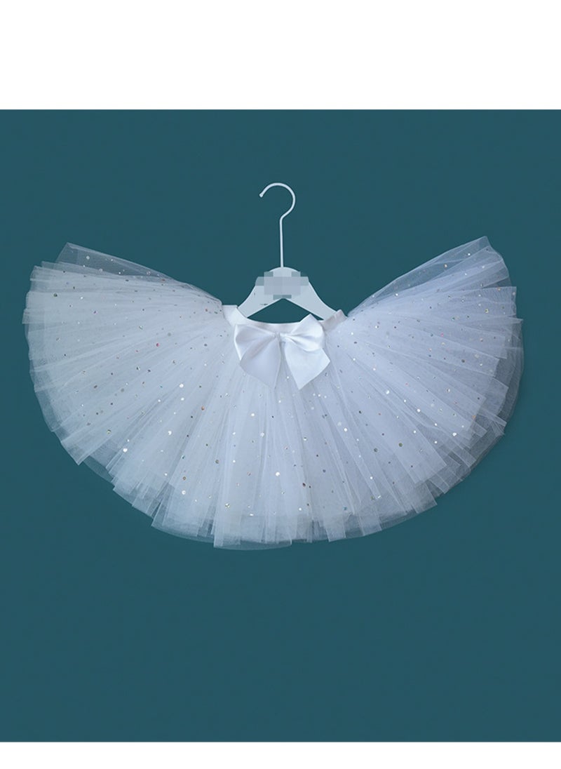 Generic Tutu Skirt 50s Vintage Ballet Bubble Dance Skirts Tulle Tutu Skirt Costume for Cosplay Party White  - Image 1