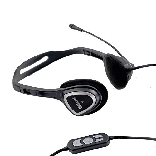 iMicro Im320 USB Headset with Adjustable Microphone Noise Cancelling, Wired Headphone for PC, Laptop,Black - Image 2