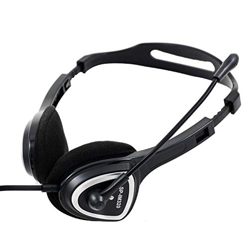 iMicro Im320 USB Headset with Adjustable Microphone Noise Cancelling, Wired Headphone for PC, Laptop,Black - Image 1