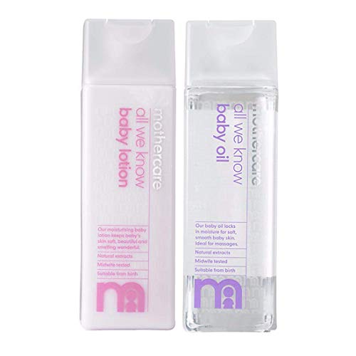 Mothercare All We Know Baby Lotion, 300ml+Mothercare All We Know Baby Oil, 300ml - Image 1
