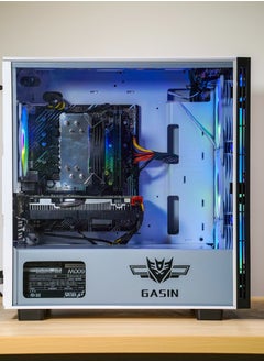 غاز حافظة كمبيوتر سطح المكتب للألعاب مع زجاج مقسى | هيكل MATX | 4 مراوح تبريد مشمولة | تصميم أنيق وواسع  - Image 2