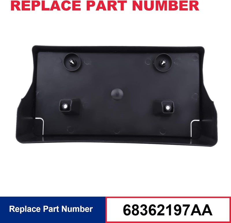 VASTAUTO Front License Plate Bracket Compatible with Ram 2500 3500 4500 5500 2019-2022 Replaces# 68362197AA (Black) Upgraded general grade quality - Image 2