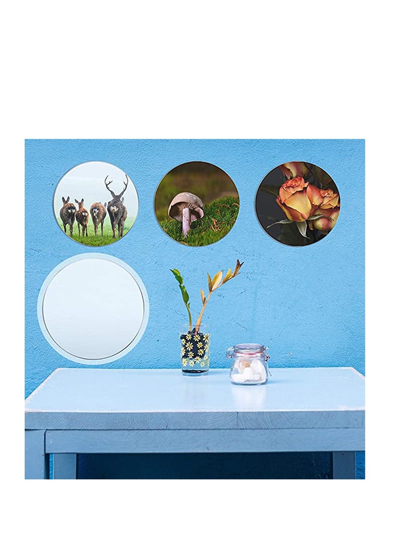 SOLARAE Clear Acrylic Sheet Thick Acrylic Plastic Disc Transparent Round Acrylic Panel Circle Acrylic Sheets Sign for Picture Frame Painting for Decorative Ornament, DIY Projects Arts and Crafts - Image 5