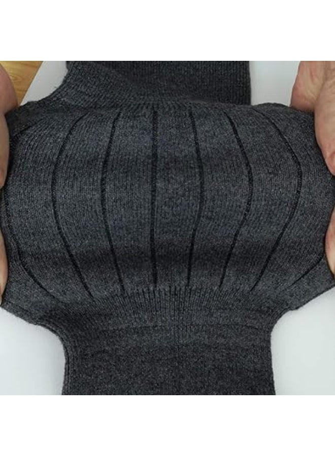 Woolen knee pads for women and men with arthritis, thermal woolen knee support with elastic fabric and pure wool lining - Image 3