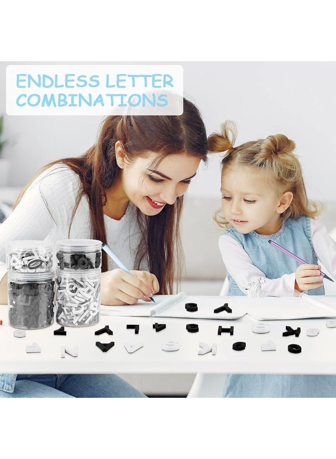 Lzttyee Decorative Magnetic EVA Alphabet LettersArabic Numerals for RefrigeratorWhite Board 117pcs Letters White - Image 3