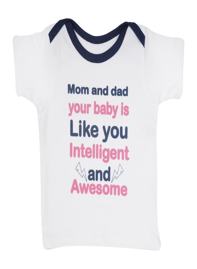 First Kids Step Babies' Cotton Tee (Di-Crazy-Dad-Half-White-6-9 Months, Multi-Colored, 6-9 Months) - Image 4