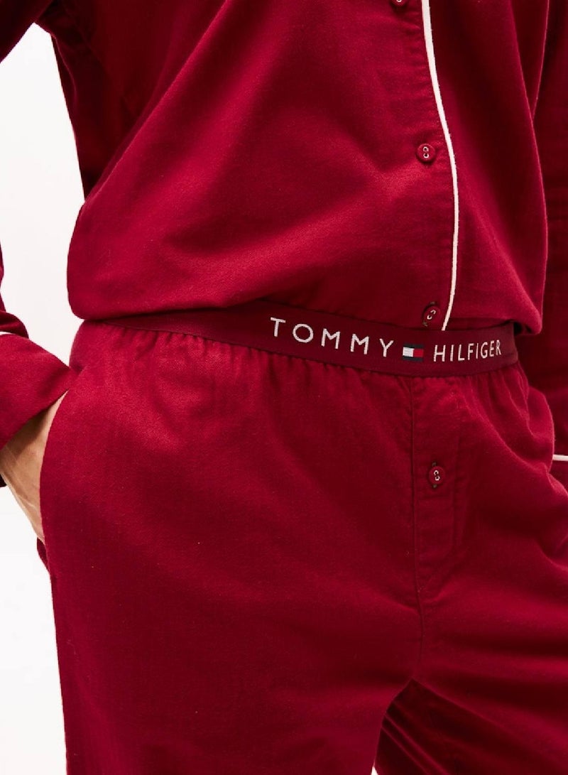 TOMMY HILFIGER Essential Herringbone Flannel Pyjama Bottoms - Image 4
