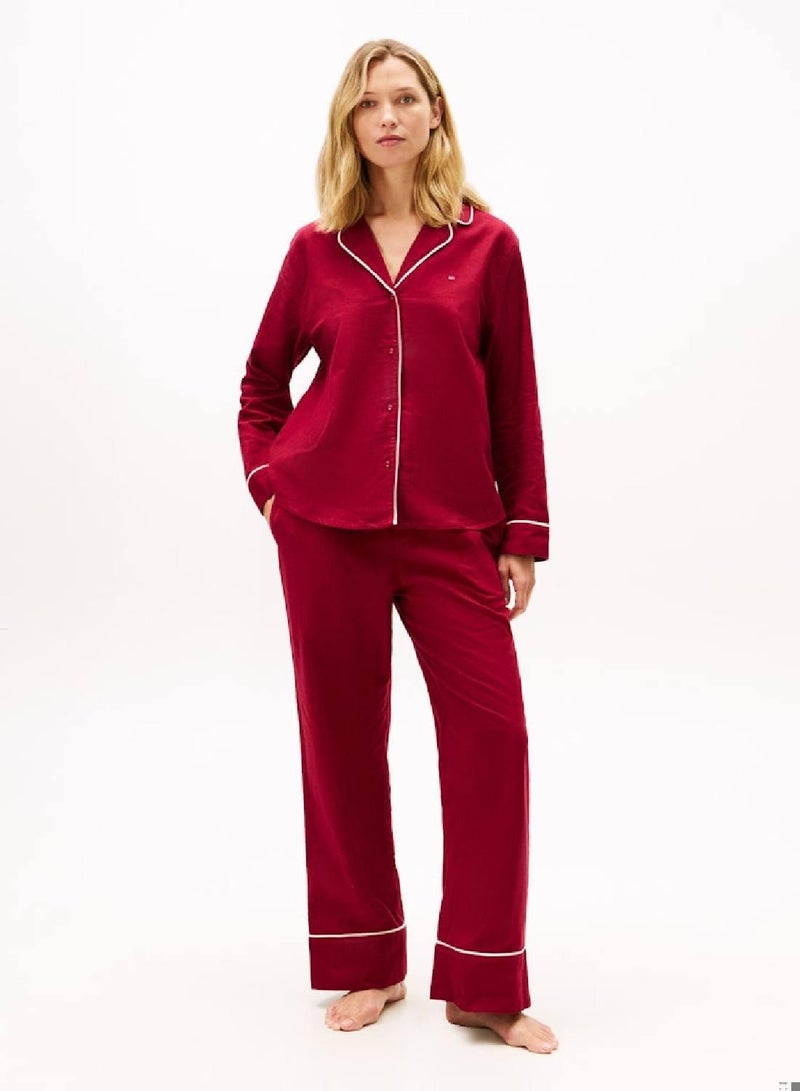 TOMMY HILFIGER Essential Herringbone Flannel Pyjama Bottoms - Image 2