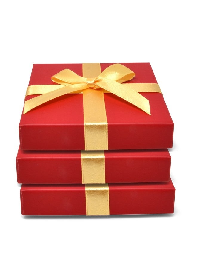 Gift Boutique Christmas Card Gift Holder Boxes Holiday Money Card Holders Party Favor Decor, Pack Of 6 Red Present Box With Gold Bow - Image 4
