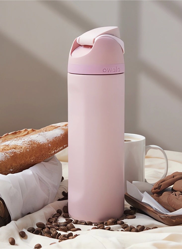 زجاجة مياه معزولة من الفولاذ المقاوم للصدأ مع شفاطة للرياضة والسفر والمدرسة، زجاجة مياه رياضية خالية من مادة BPA (24 أونصة) - Image 1