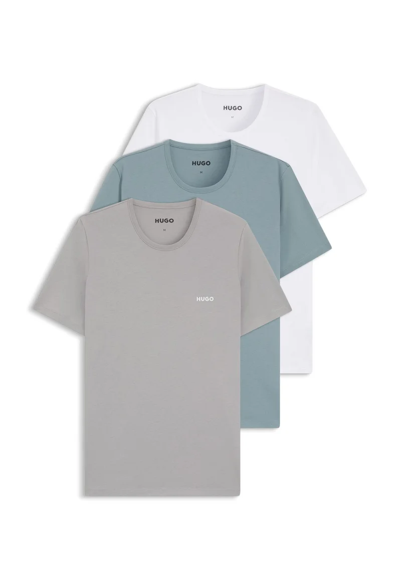هوجو Assorted three-pack cotton T-Shirts with logo print