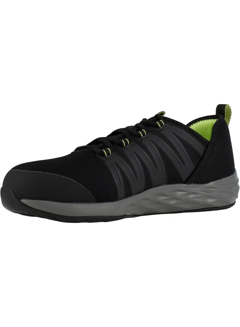 Reebok Work Men's Steel Toe Safety Work Shoes Breathable Lightweight Industrial Footwear Black Green - Image 3