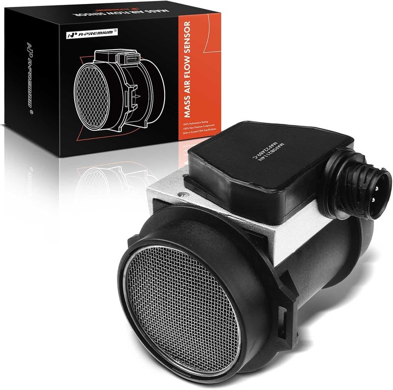 A-Premium Mass Air Flow Sensor Meter Assembly with 6 Pins for BMW E36 and E34 Models - Image 1