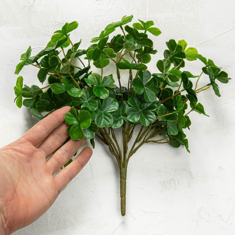 Factory Direct Craft Artificial Shamrock Flower Bush Fake Clover Plant for St Patrick's Day, Irish Theme Decorations and Ireland Displays - Outdoor Friendly Shamrocks - Image 2