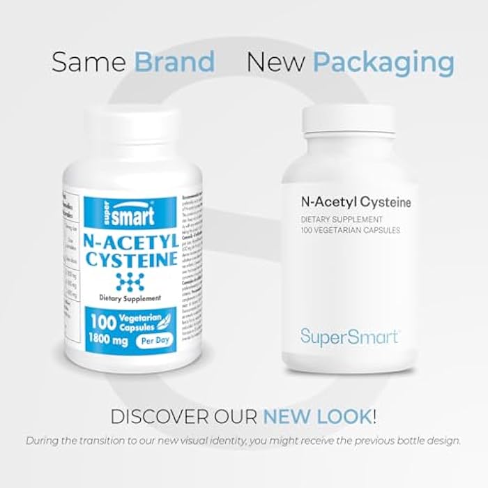 Supersmart - NAC N-Acetyl Cysteine 1800 mg Per Day - Amino Acids - Antioxiddants & Anti Aging Supplement - Glutathione Precursor | Non-GMO & Gluten Free - 100 Vegetarian Capsules - Image 2