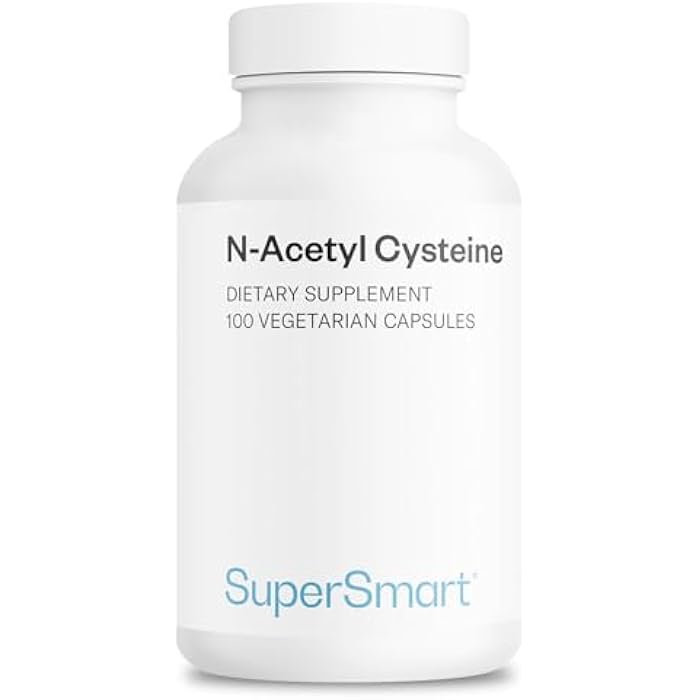 Supersmart - NAC N-Acetyl Cysteine 1800 mg Per Day - Amino Acids - Antioxiddants & Anti Aging Supplement - Glutathione Precursor | Non-GMO & Gluten Free - 100 Vegetarian Capsules - Image 1