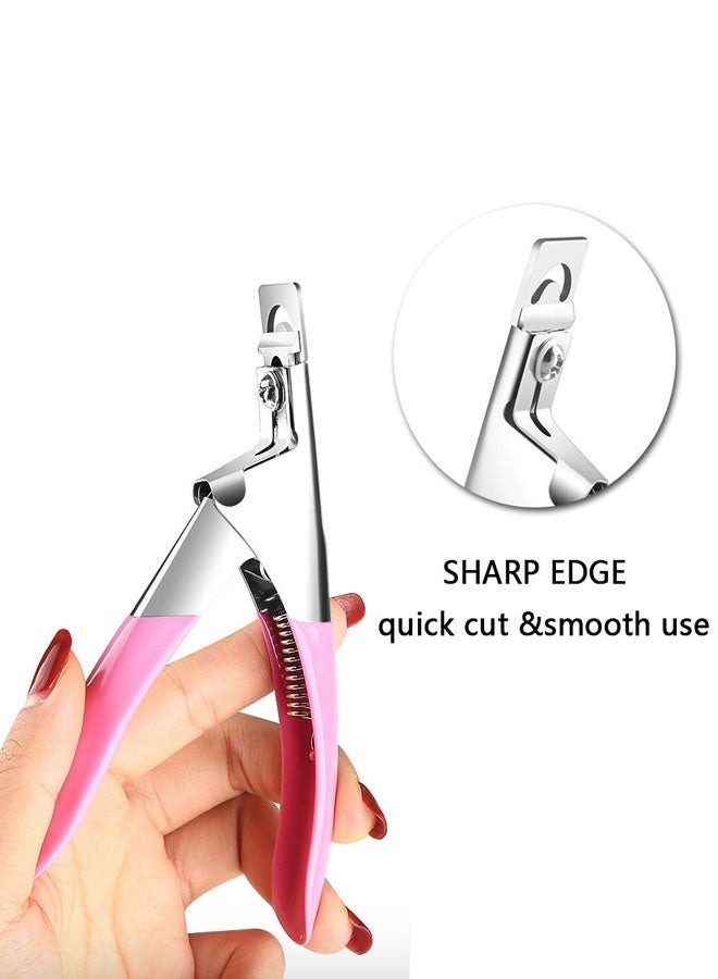 HOOTO Nail Clippers for Acrylic Nails, Premium Metal Acrylic Nail Clippers Trimmer, False Fake Nail Tips French Shape Acrylic Nail Cutter for Salon Home Manicure - Image 5