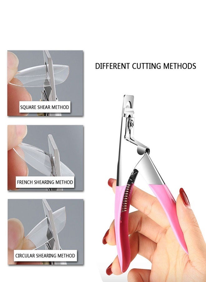 HOOTO Nail Clippers for Acrylic Nails, Premium Metal Acrylic Nail Clippers Trimmer, False Fake Nail Tips French Shape Acrylic Nail Cutter for Salon Home Manicure - Image 3