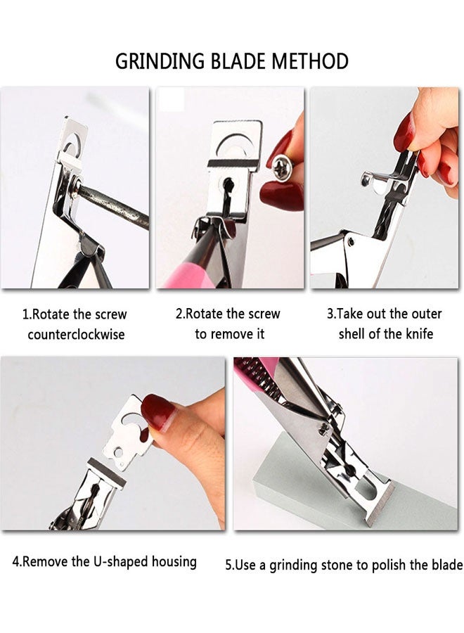 HOOTO Nail Clippers for Acrylic Nails, Premium Metal Acrylic Nail Clippers Trimmer, False Fake Nail Tips French Shape Acrylic Nail Cutter for Salon Home Manicure - Image 2