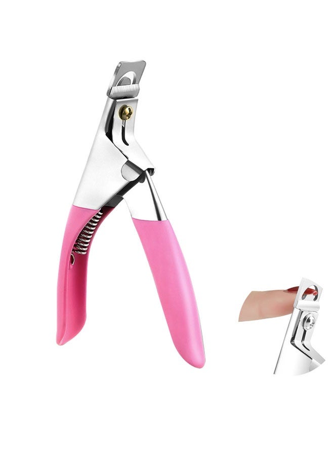 HOOTO Nail Clippers for Acrylic Nails, Premium Metal Acrylic Nail Clippers Trimmer, False Fake Nail Tips French Shape Acrylic Nail Cutter for Salon Home Manicure - Image 1