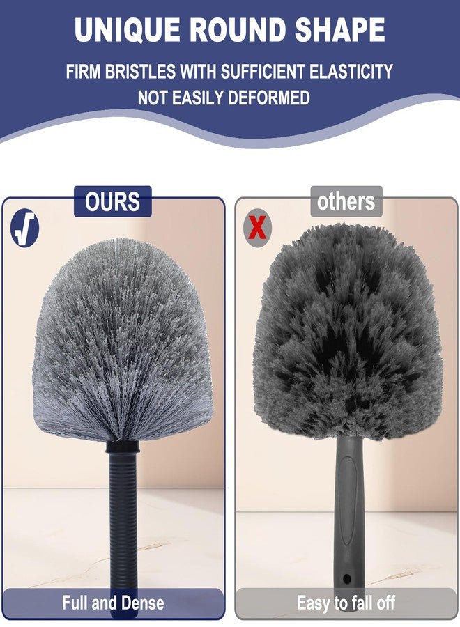Tockrop 4 Pack Cobweb Duster Head Brush - High Efficiency Twist-On Spider Web Brush for Indoor & Outdoor Cleaning, Compatible with Standard Threaded Poles - Image 3