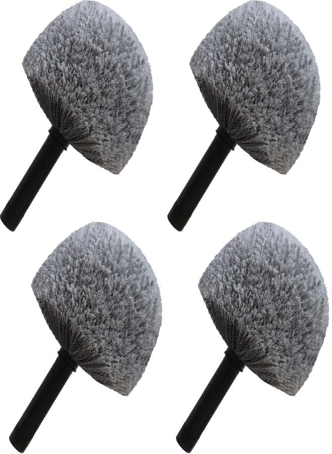 Tockrop 4 Pack Cobweb Duster Head Brush - High Efficiency Twist-On Spider Web Brush for Indoor & Outdoor Cleaning, Compatible with Standard Threaded Poles - Image 1