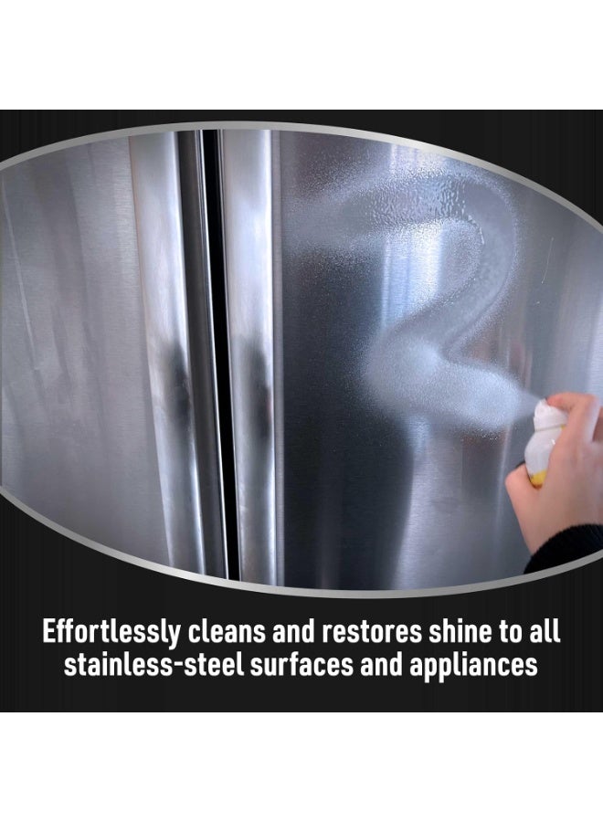 CLR Spot Free Stainless Steel Cleaner - Removes Water Marks, Fingerprints and Residue from Refrigerators, Dishwashers, Ovens and More, Streak Free Shine - 12 Ounce Spray Can (Pack of 1) - Image 3