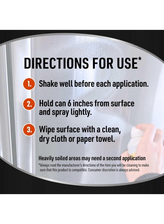 CLR Spot Free Stainless Steel Cleaner - Removes Water Marks, Fingerprints and Residue from Refrigerators, Dishwashers, Ovens and More, Streak Free Shine - 12 Ounce Spray Can (Pack of 1) - Image 4