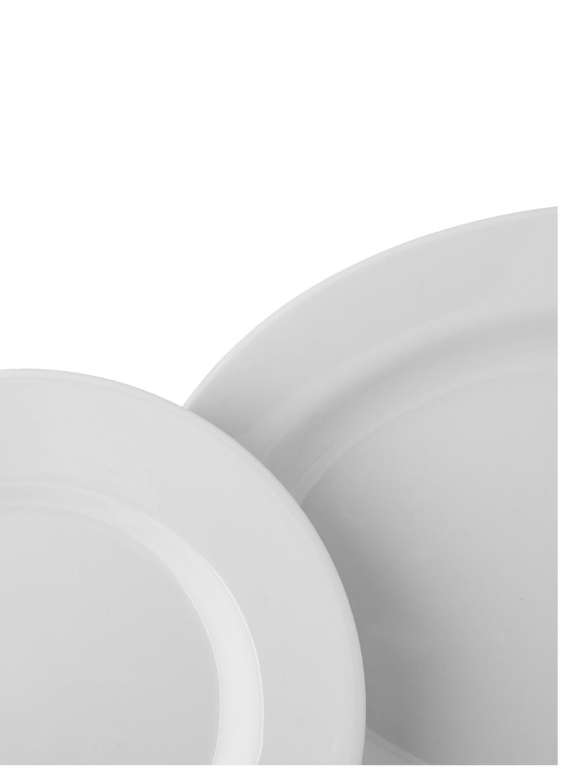 CC Bin Shihon 80 Piece Melamine Dinner Set Plain White Suitable for Everyday Use Microwave Safe and Dishwasher Safe  - Image 2