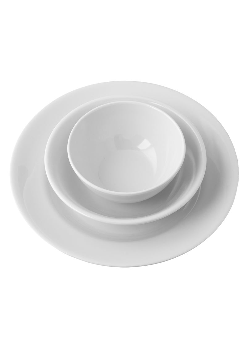 CC Bin Shihon 80 Piece Melamine Dinner Set Plain White Suitable for Everyday Use Microwave Safe and Dishwasher Safe  - Image 4