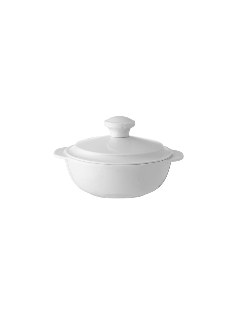 80 Piece Melamine Dinner Set Plain White Suitable for Everyday Use Microwave Safe and Dishwasher Safe