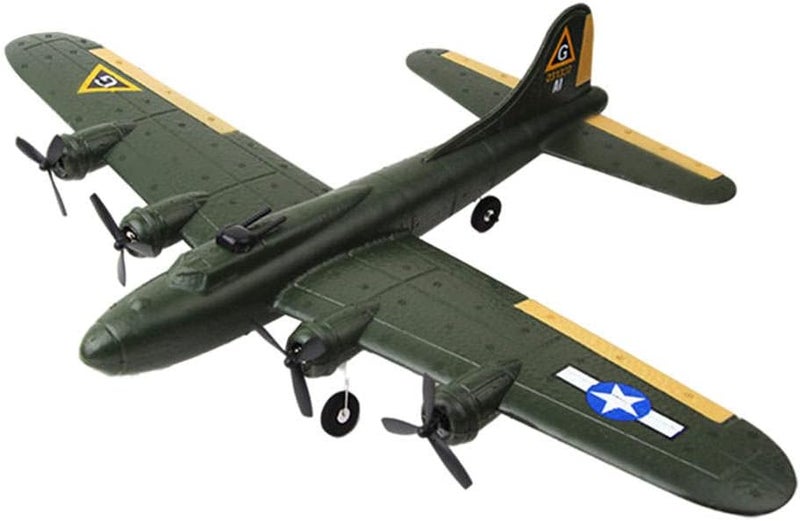 klarako EPP Foam RC Aircraft, 2.4G 2CH Radio Control Fixed Wing, RC Glider Plane with Transmitter, B17 Bomber Airplane Toy, Ready to Fly, Easy to Control  Army Green - Image 1
