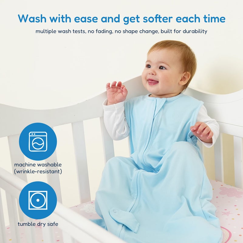 TotAha Sleep Sack 6-12 months, Buttery Soft Swaddle Transition Wearable Blanket Baby Sleeping Bag for Girl Boy,3 Pack 0.5 TOG - Image 4