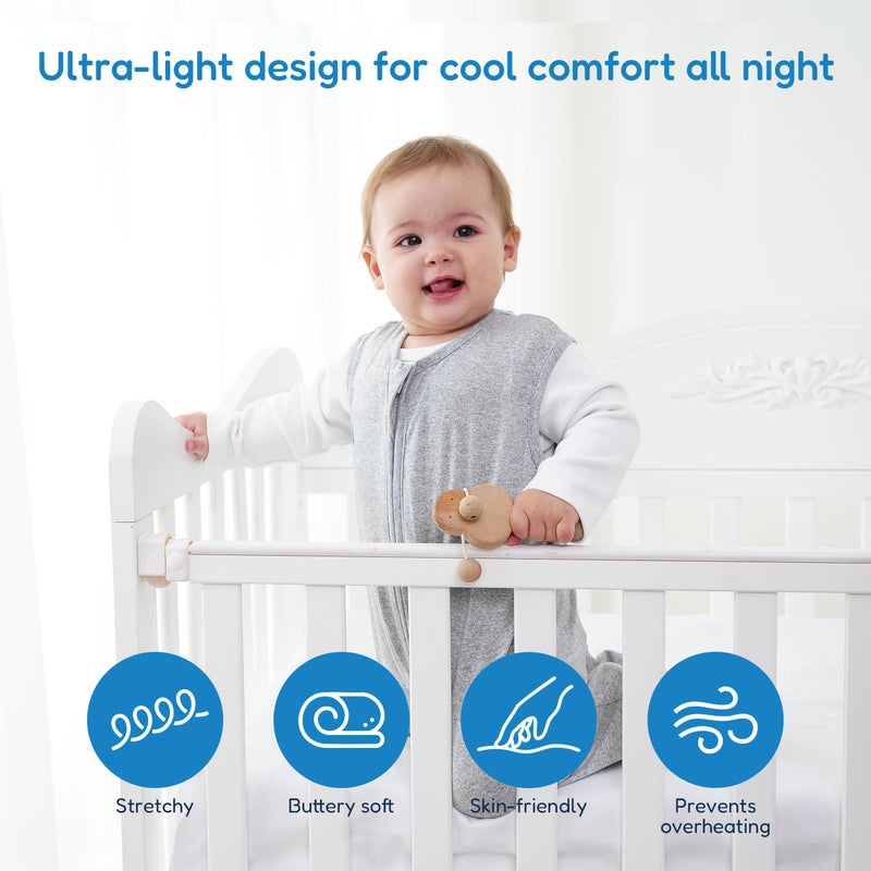 TotAha Sleep Sack 6-12 months, Buttery Soft Swaddle Transition Wearable Blanket Baby Sleeping Bag for Girl Boy,3 Pack 0.5 TOG - Image 2