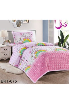 Moon 3 Piece Summer Childrens Quilt Set Microfiber 210x160 cm  - Image 1